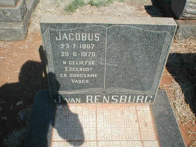 RENSBURG Jacobus, J. van 1907-1970
