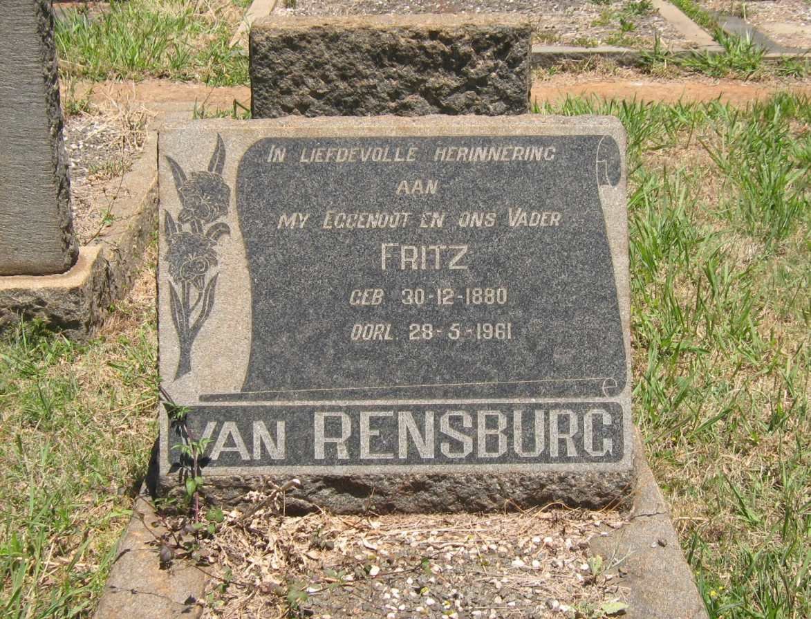 RENSBURG Fritz, van 1880-1961