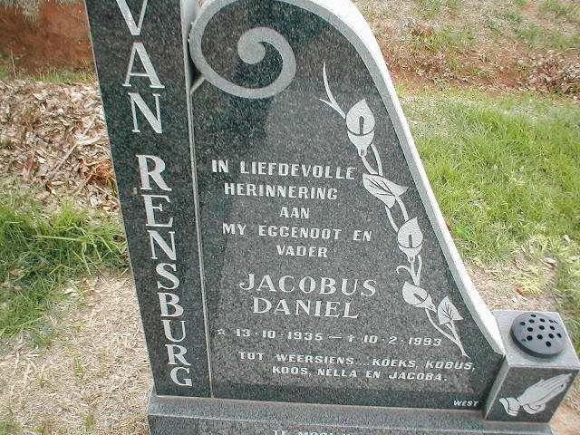 RENSBURG Jacobus Daniel, van 1935-1993