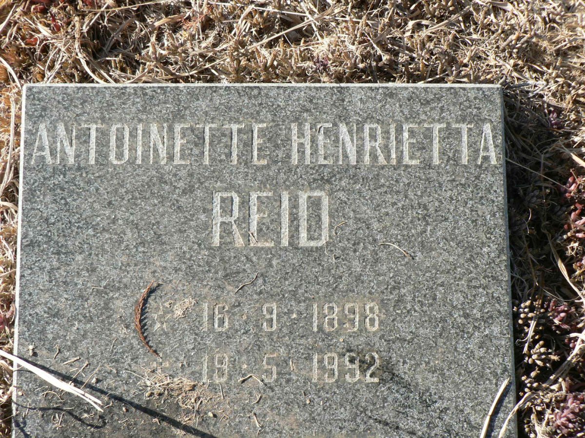 REID Antoinette Henrietta 1898-1992