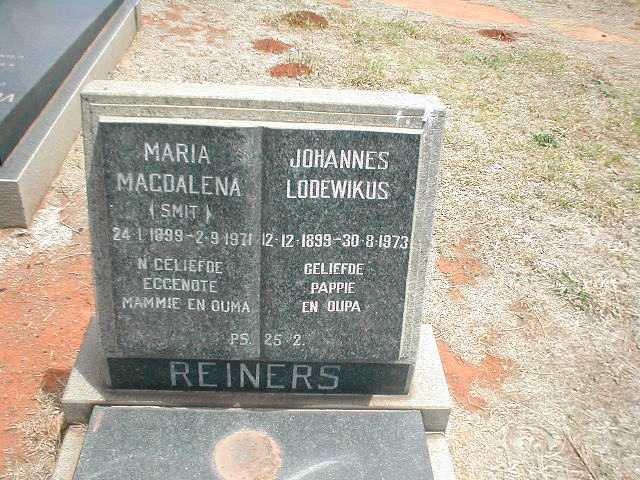 REINERS Johannes Lodewikus 1899-1973 &amp; Maria Magdalena SMIT 1899-1971