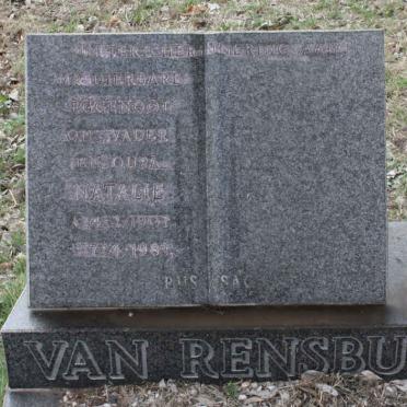 RENSBURG Natalie, van 1907-1982