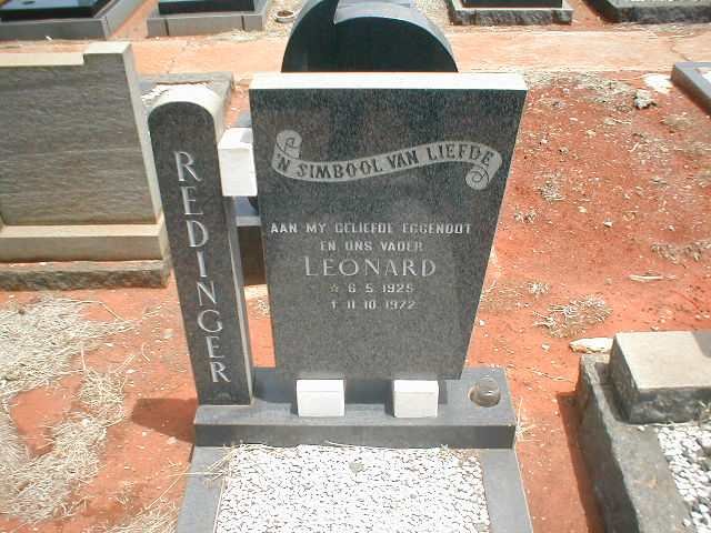 REDINGER Leonard 1925-1972