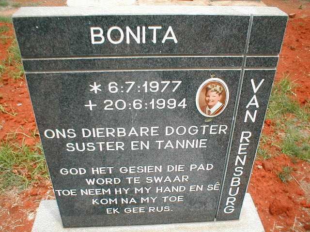 RENSBURG Bonita, van 1977-1994