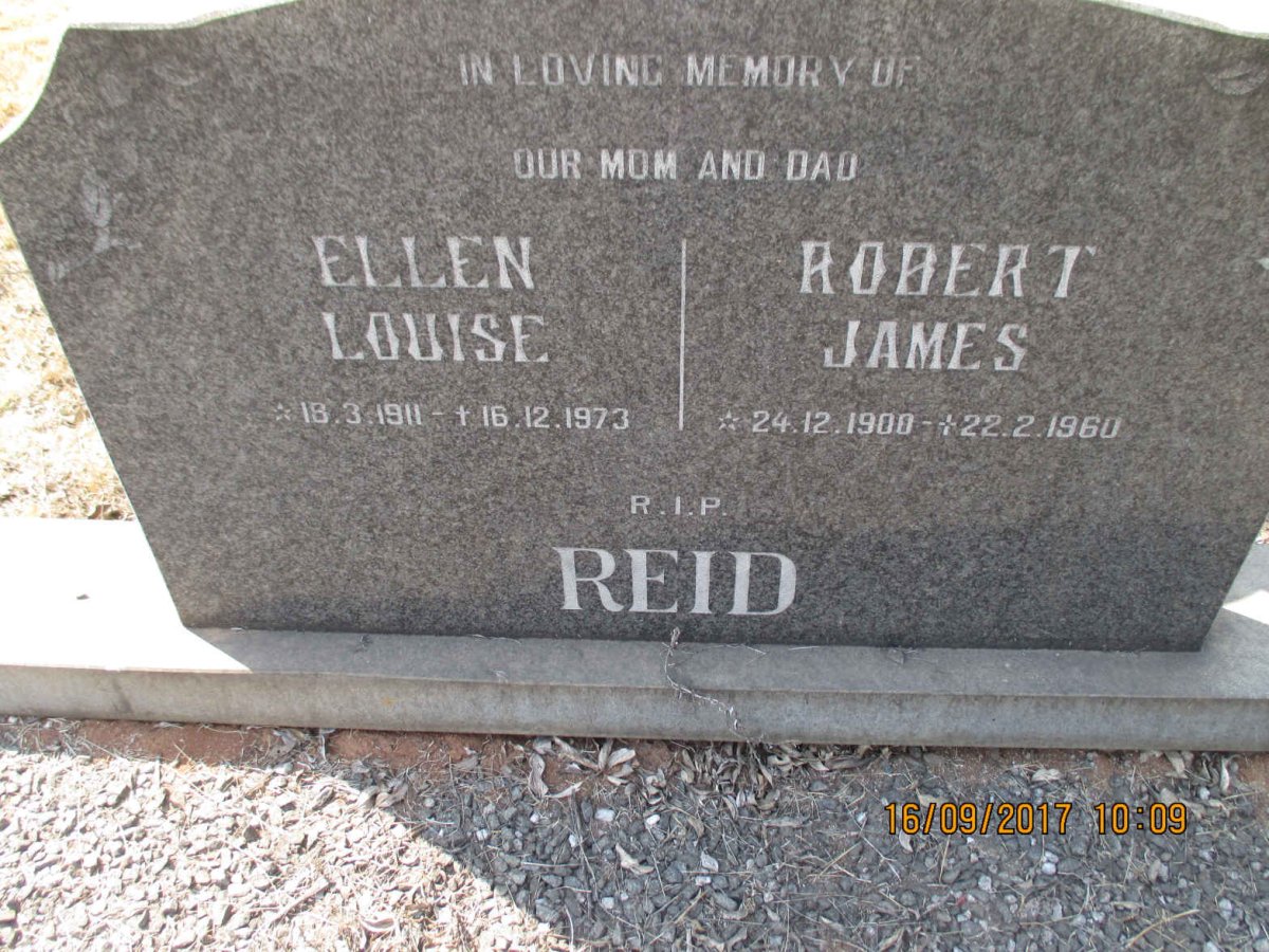 REID Robert James 1900-1960 &amp; Ellen Louise 1911-1973