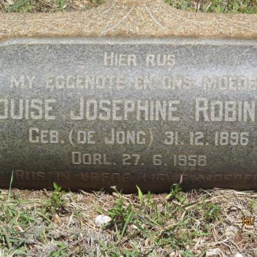 ROBINSON Louise Josephine nee DE JONG 1896-1958