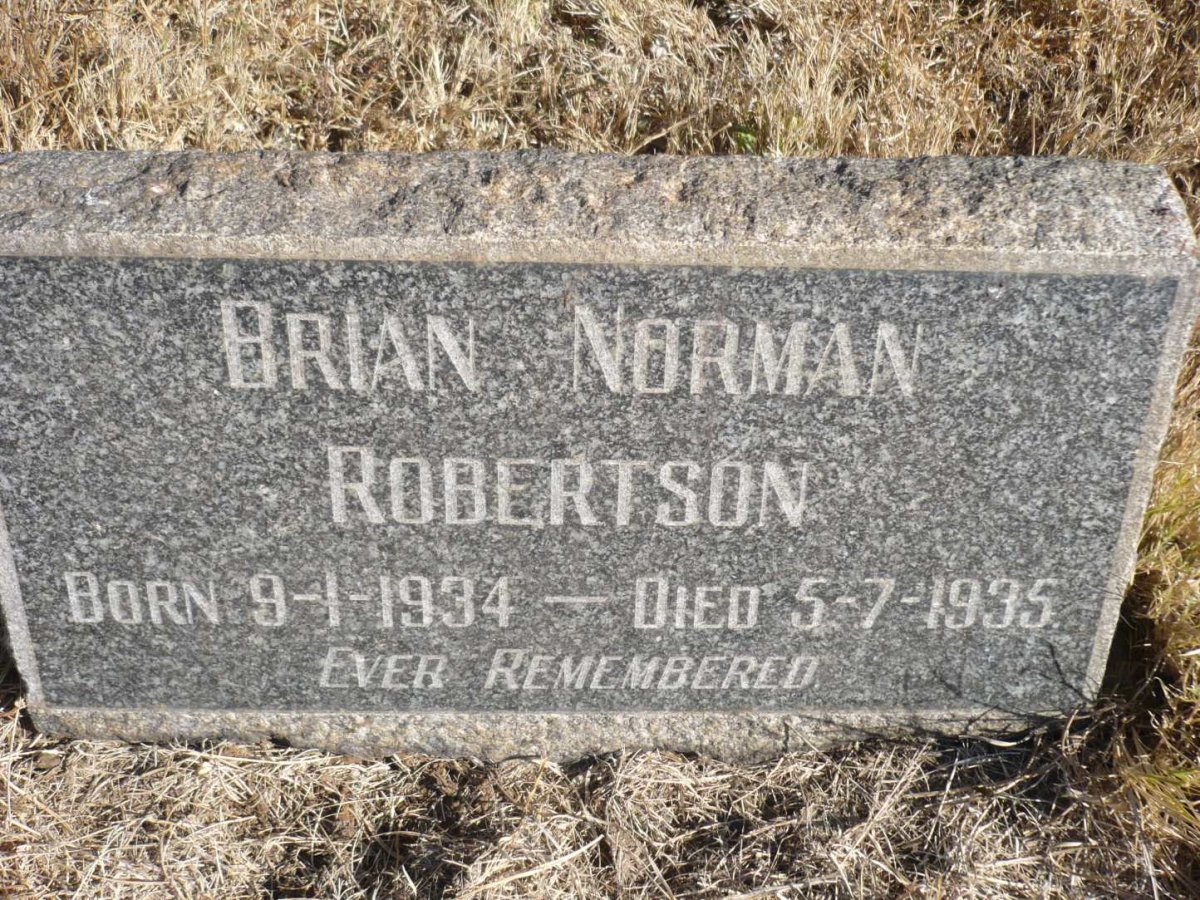 ROBERTSON Brian Norman 1934-1935