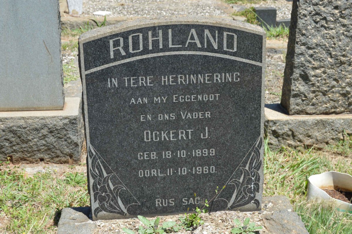 ROHLAND Ockert J. 1899-1960