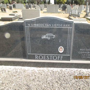 ROESTOFF Mattheüs Gerhardus 1986-1989