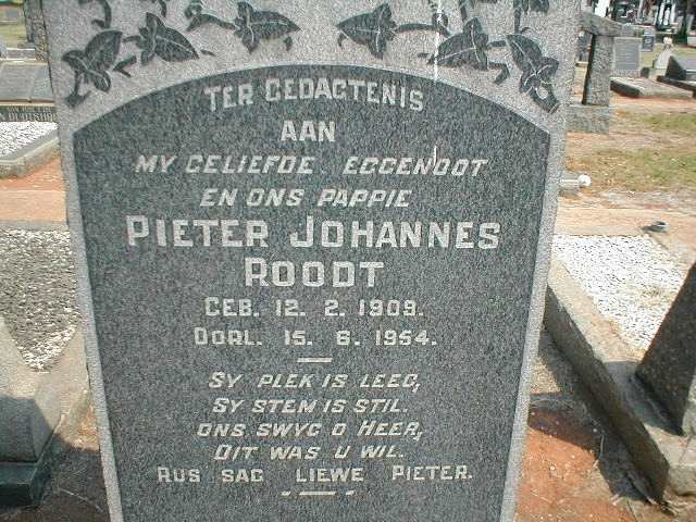 ROODT Pieter Johannes 1909-1954