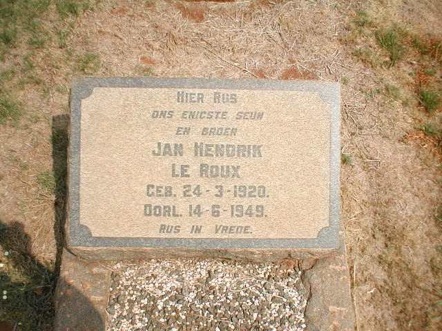 ROUX Jan Hendrik, le 1920-1949