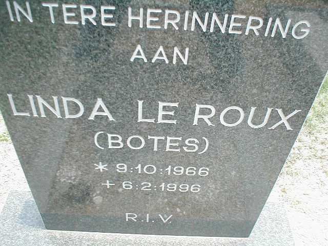 ROUX Linda, le nee BOTES 1966-1996