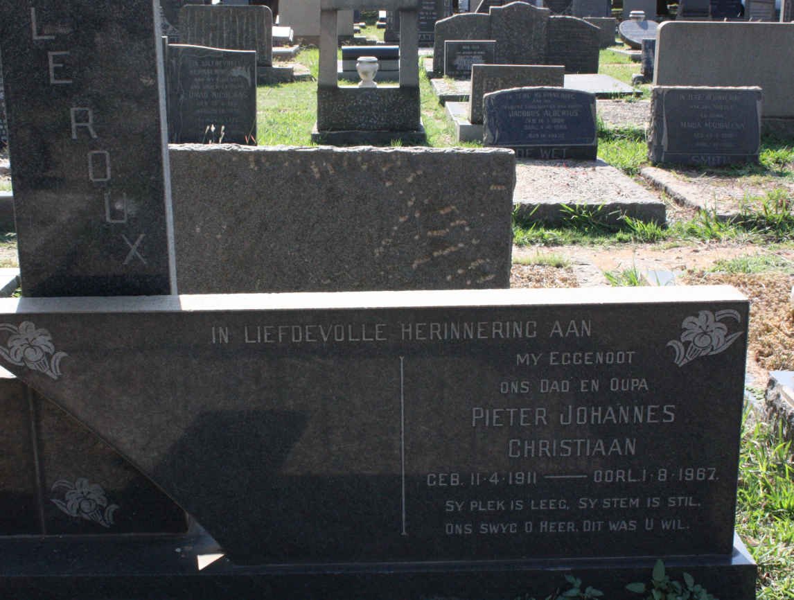 ROUX Pieter Johannes Christiaan, le 1911-1967