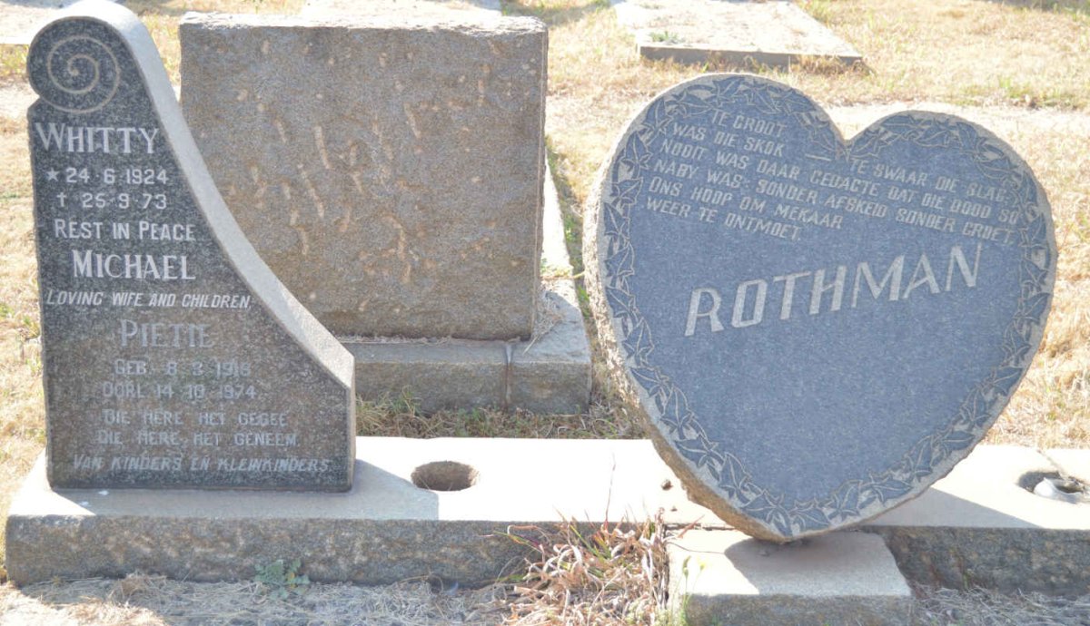 ROTHMAN Bassie 1910-1955 :: ROTHMAN Pietie 1918-1974 :: ROTHMAN Michael 1924-1973