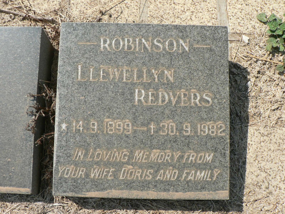ROBINSON Llewellyn Redvers 1899-1982 &amp; Doris Evelyn 1902-1988 :: ROBINSON Trevor Howard -1957