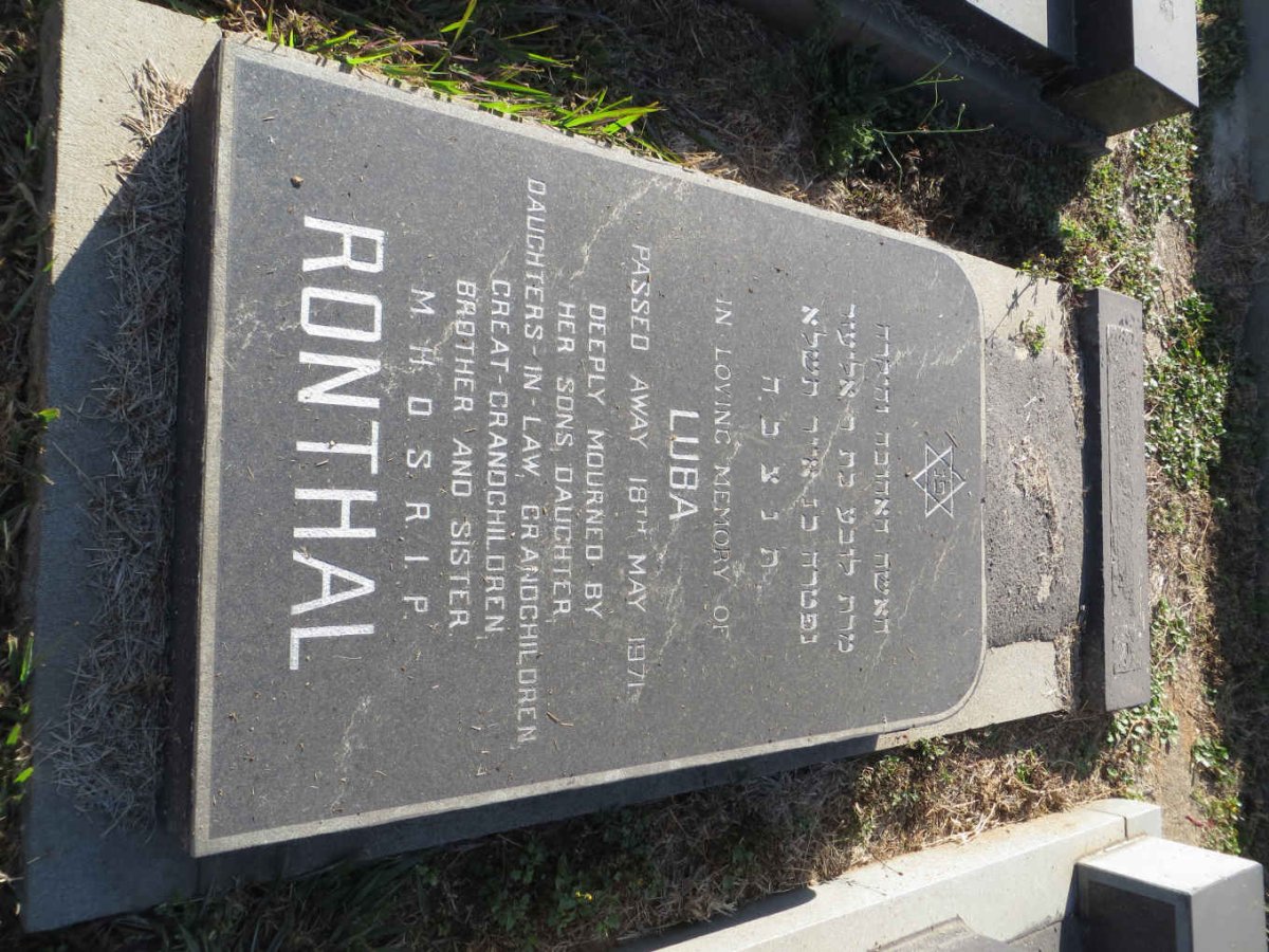 RONTHAL Luba -1971