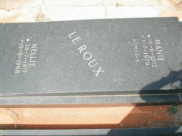 ROUX Manie, le 1912-1979 &amp; Nellie 1917-1988