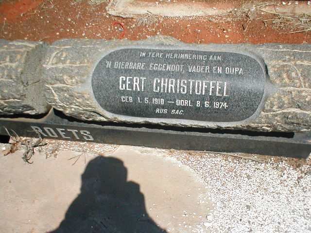 ROETS Gert Christoffel 1910-1974