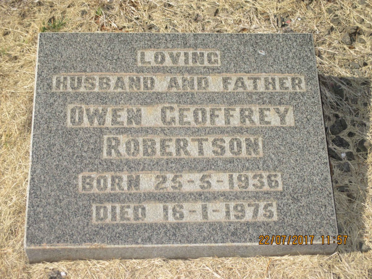 ROBERTSON Owen Geoffrey 1936-1975
