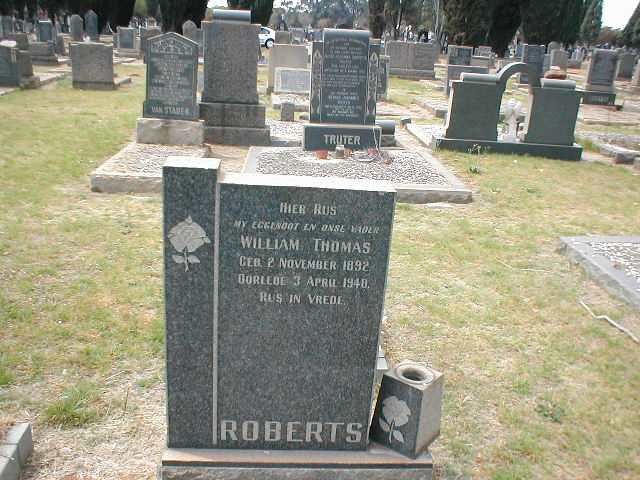 ROBERTS William Thomas 1892-1948