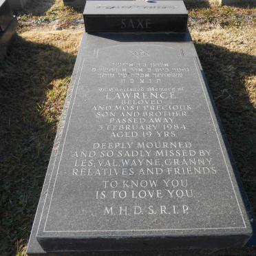 SAXE Lawrence -1984