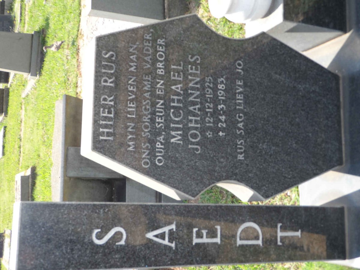 SAEDT Michael Johannes 1925-1983