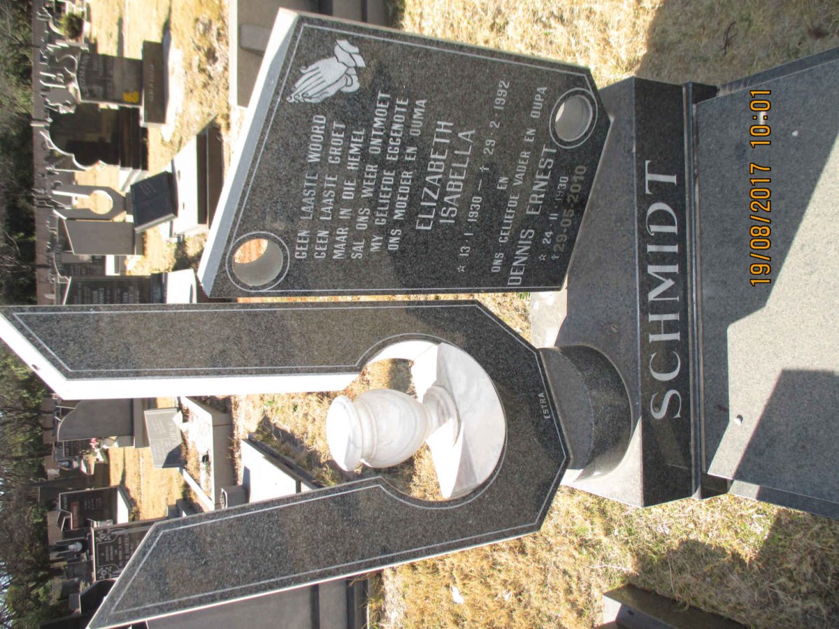 SCHMIDT Dennis Ernest 1930-2010 &amp; Elizabeth Isabella 1930-1992