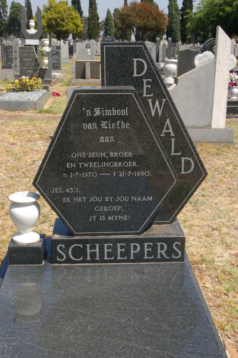 SCHEEPERS Dewald 1970-1990