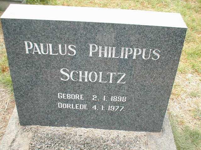 SCHOLTZ Paulus Philippus 1898-1977