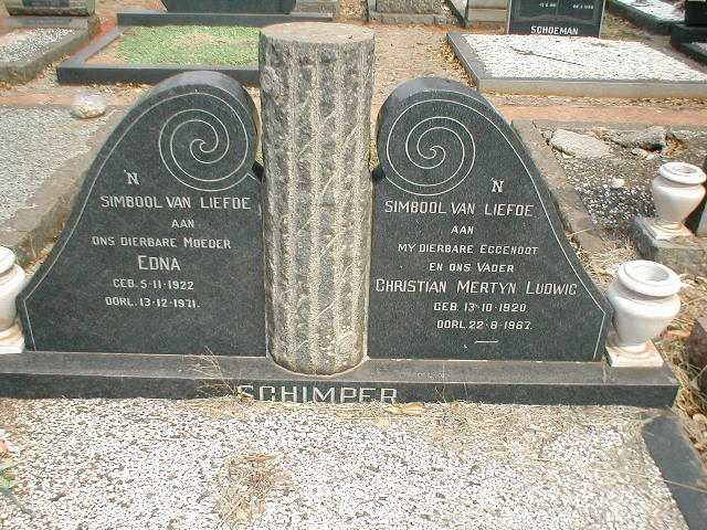 SCHIMPER Christian Mertyn Ludwig 1920-1967 &amp; Edna 1922-1971