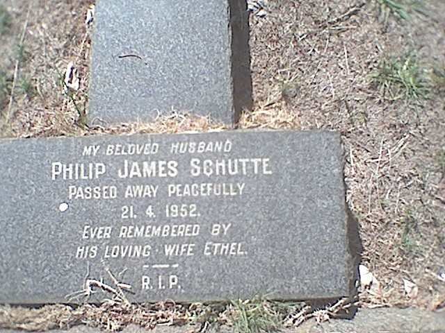 SCHUTTE Philip James  -1952