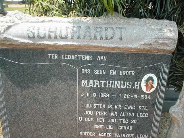 SCHUHARDT Marthinus H. 1959-1984