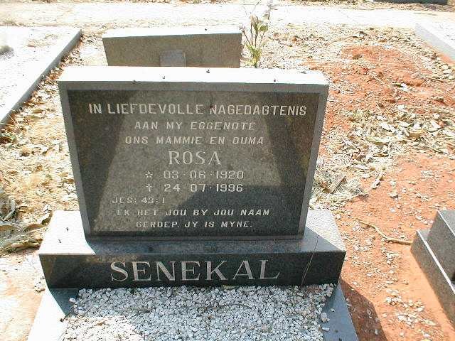 SENEKAL Rosa 1920-1996