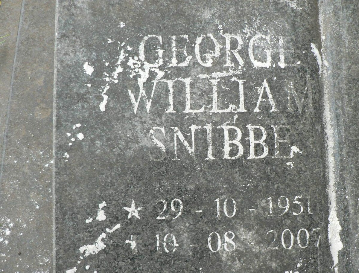 SNIBBE Marthinus Johannes 1909-1982 &amp; Anna Maria 1913-2002 : SNIBBE George William 1951-2007