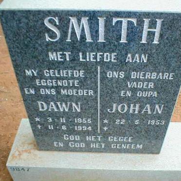 SMITH Johan 1953- &amp; Dawn 1955-1994