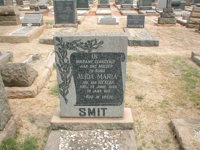 SMIT Alida Maria nee VAN NIEKERK -1949