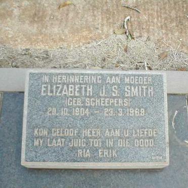 SMITH Elizabeth J.S. nee SCHEEPERS 1904-1969