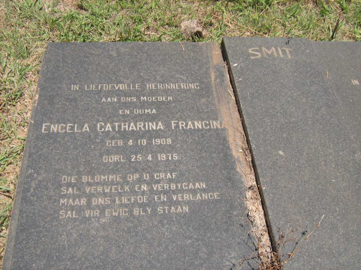 SMIT Jacobus Petrus 1908-1961 &amp; Engela Catharina Francina 1908-1975
