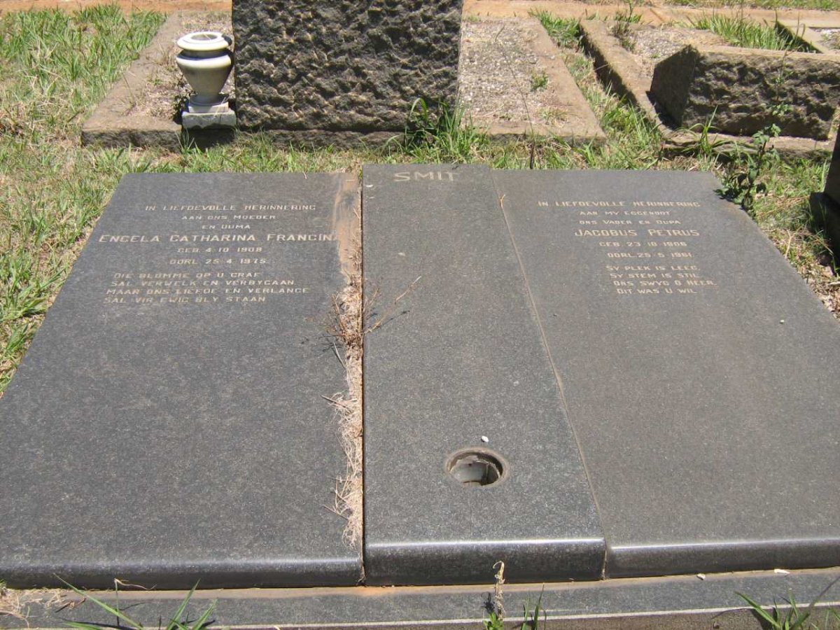 SMIT Jacobus Petrus 1908-1961 &amp; Engela Catharina Francina 1908-1975