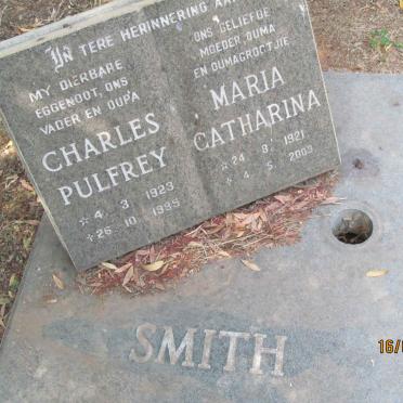 SMITH Charles Pulfrey 1923-1985 &amp; Maria Catharina 1921-2003