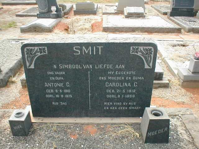 SMIT Antonie C. 1910-1975 &amp; Carolina C. 1912-1968