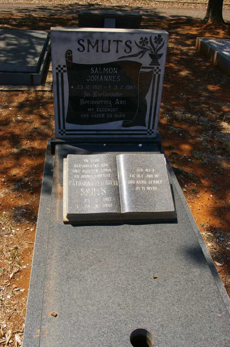 SMUTS Salmon Johannes 1921-1987 &amp; Catharina Elizabeth 1917-1997