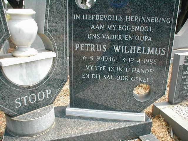 STOOP Petrus Wilhelmus 1936-1986