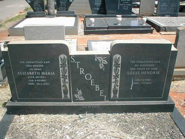 STROEBEL Louis Hendrik 1902-1973 &amp; Elizabeth Maria MEYER 1907-1980