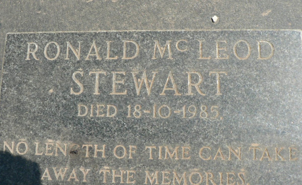 STEWART Ronald McLeod -1985
