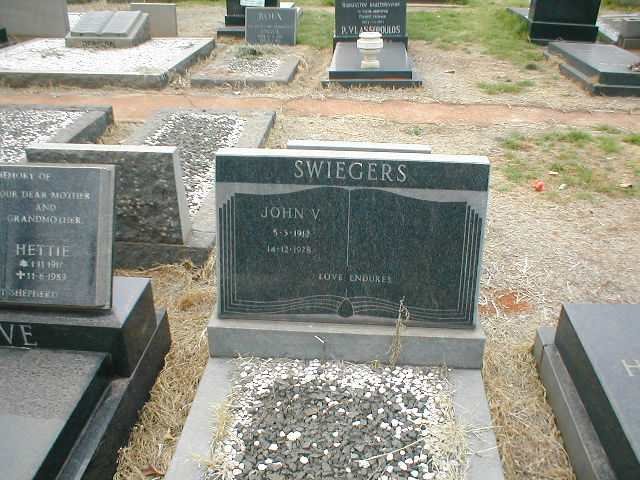 SWIEGERS John V. 1912-1978