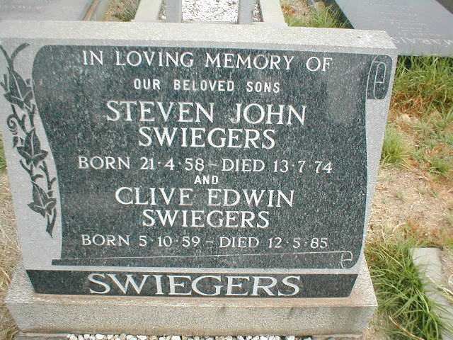 SWIEGERS Steven John 1958-1974 :: SWIEGERS Clive Edwin 1959-1985
