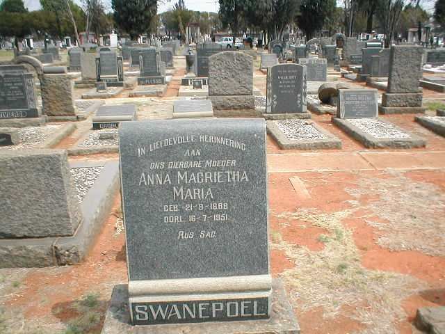 SWANEPOEL Anna Magrietha Maria 1888-1951