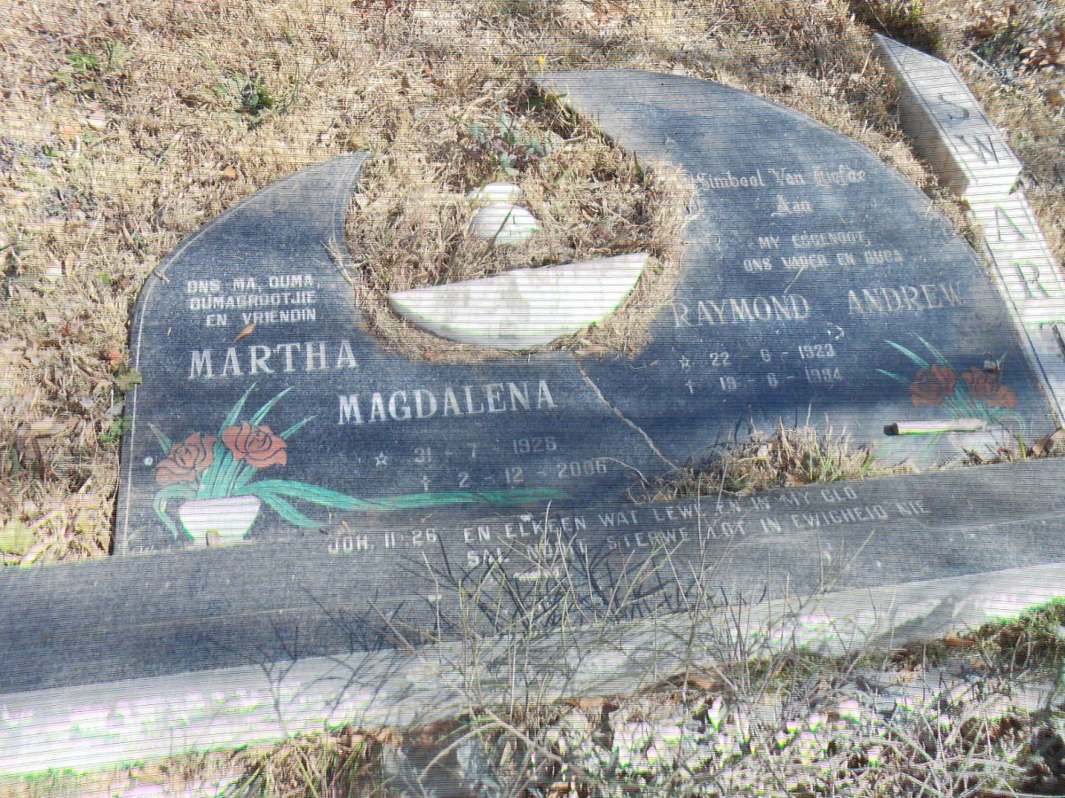 SWART Raymond Andrew 1923-1994 &amp; Martha Magdalena 1926-2006