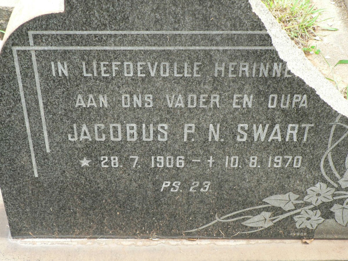 SWART Jacobus P.N. 1906-1970